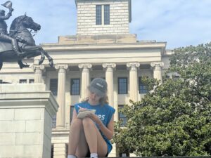 Audrey morning reflection Nashville_capitalstairs